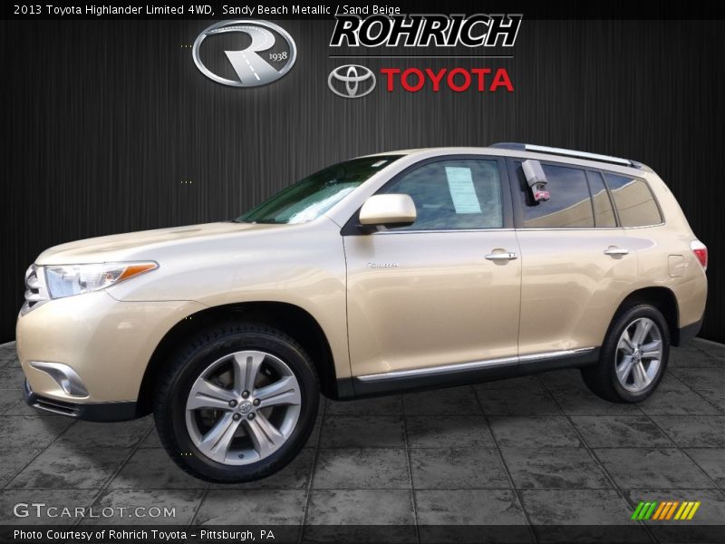 Sandy Beach Metallic / Sand Beige 2013 Toyota Highlander Limited 4WD