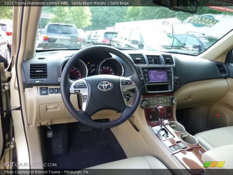 Sandy Beach Metallic / Sand Beige 2013 Toyota Highlander Limited 4WD