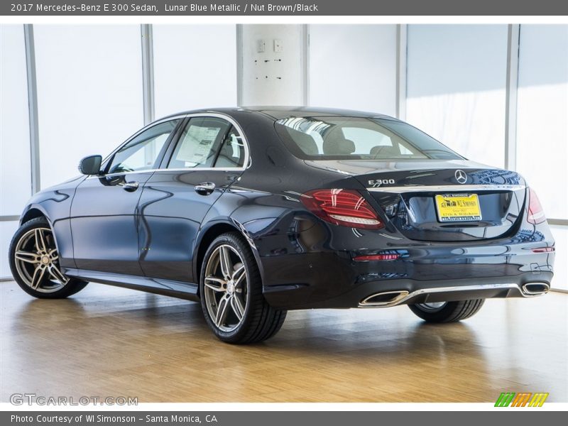 Lunar Blue Metallic / Nut Brown/Black 2017 Mercedes-Benz E 300 Sedan