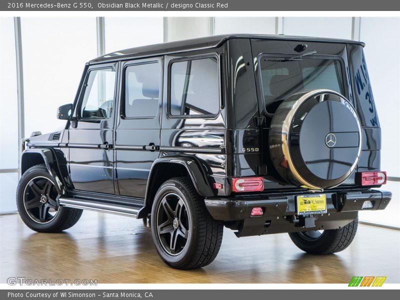 Obsidian Black Metallic / designo Classic Red 2016 Mercedes-Benz G 550
