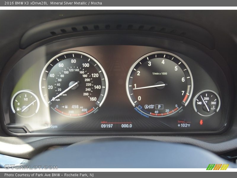 Mineral Silver Metallic / Mocha 2016 BMW X3 xDrive28i