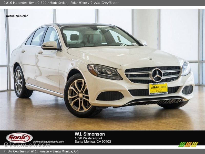 Polar White / Crystal Grey/Black 2016 Mercedes-Benz C 300 4Matic Sedan