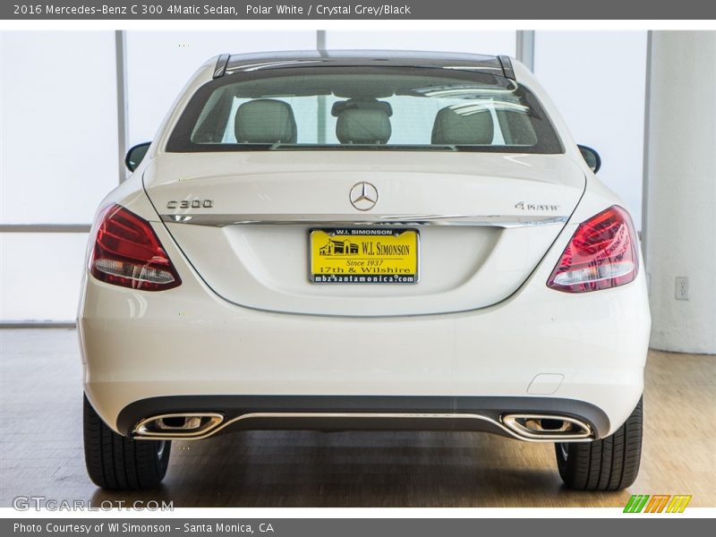 Polar White / Crystal Grey/Black 2016 Mercedes-Benz C 300 4Matic Sedan