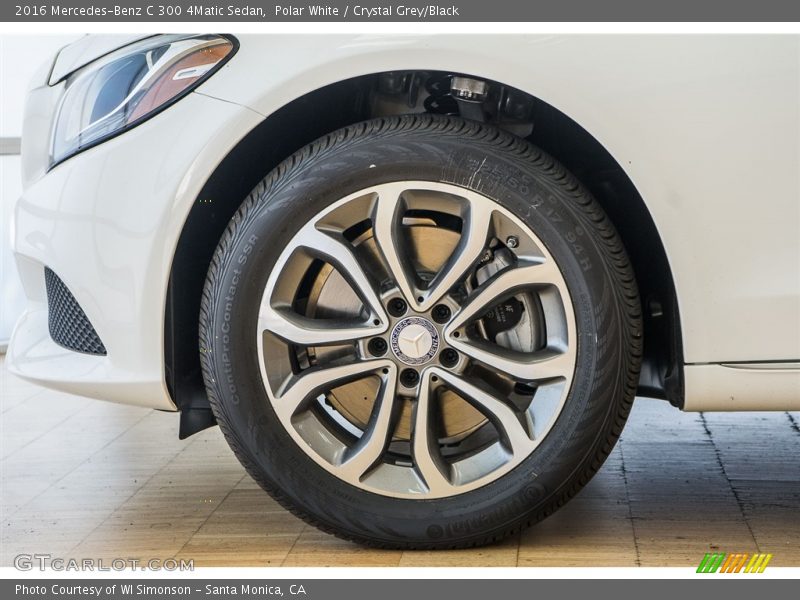 Polar White / Crystal Grey/Black 2016 Mercedes-Benz C 300 4Matic Sedan