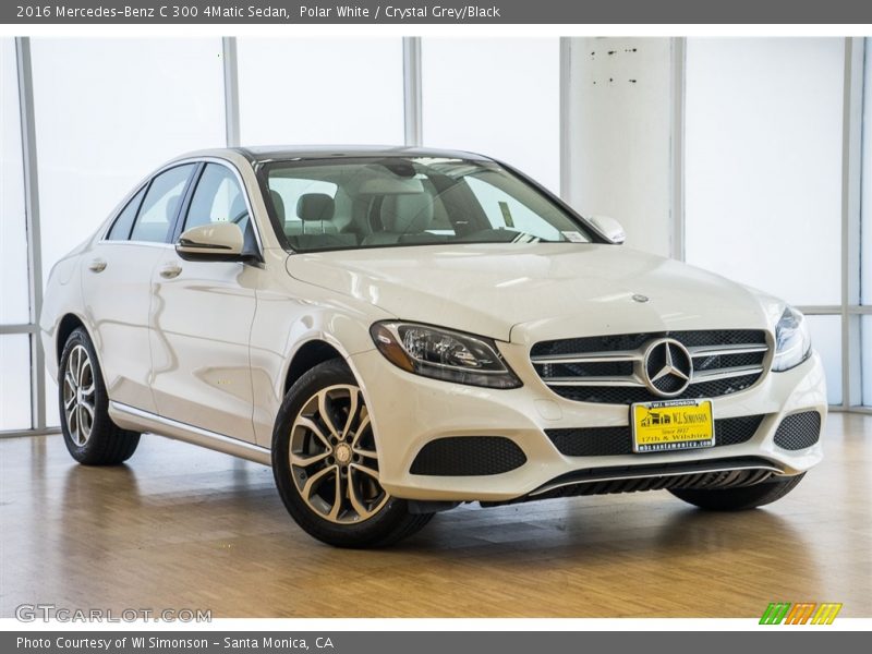 Polar White / Crystal Grey/Black 2016 Mercedes-Benz C 300 4Matic Sedan