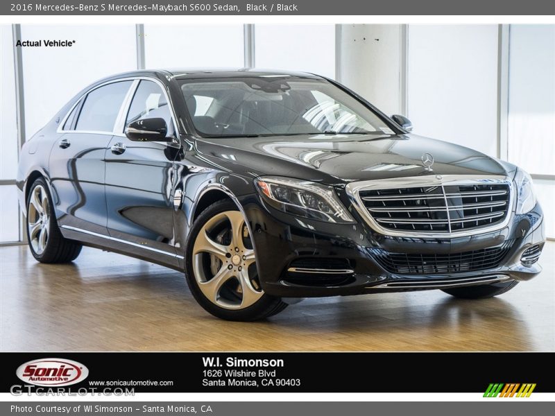 Black / Black 2016 Mercedes-Benz S Mercedes-Maybach S600 Sedan