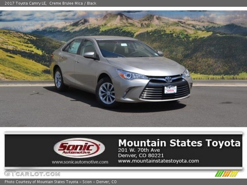 Creme Brulee Mica / Black 2017 Toyota Camry LE