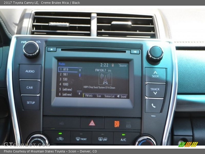 Creme Brulee Mica / Black 2017 Toyota Camry LE