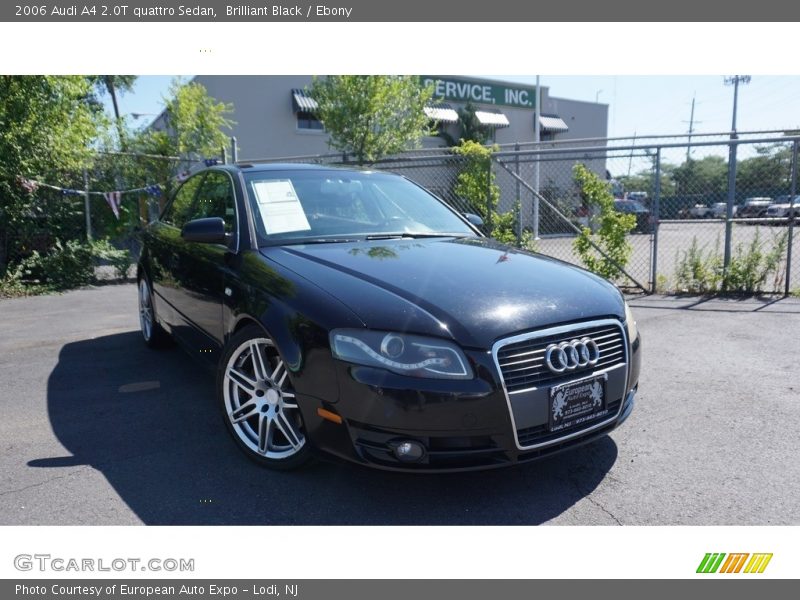 Brilliant Black / Ebony 2006 Audi A4 2.0T quattro Sedan