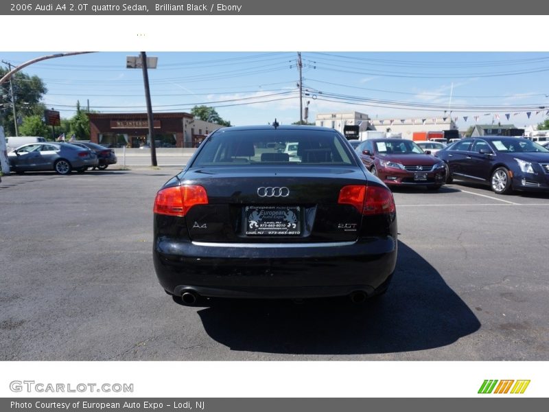 Brilliant Black / Ebony 2006 Audi A4 2.0T quattro Sedan