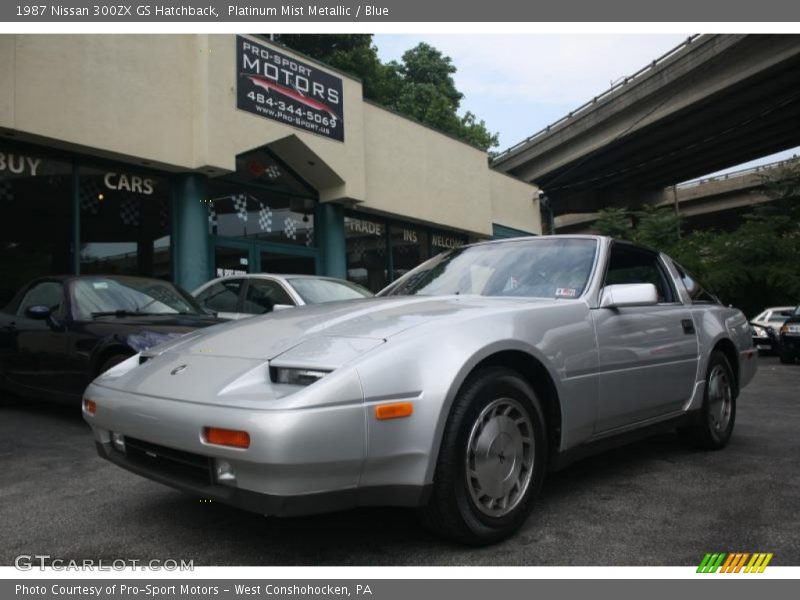 Platinum Mist Metallic / Blue 1987 Nissan 300ZX GS Hatchback