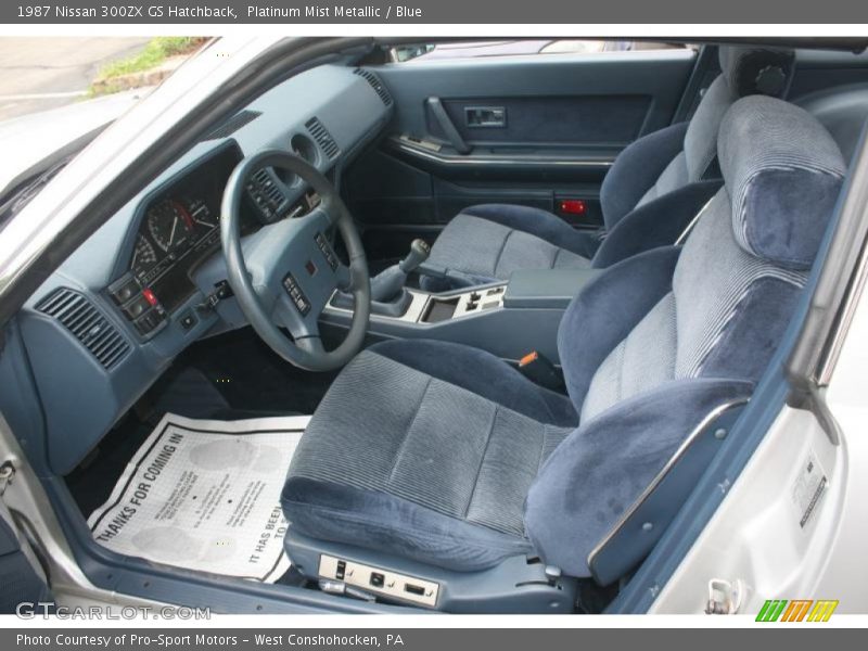 Platinum Mist Metallic / Blue 1987 Nissan 300ZX GS Hatchback
