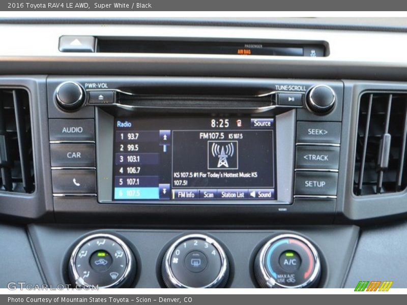 Super White / Black 2016 Toyota RAV4 LE AWD