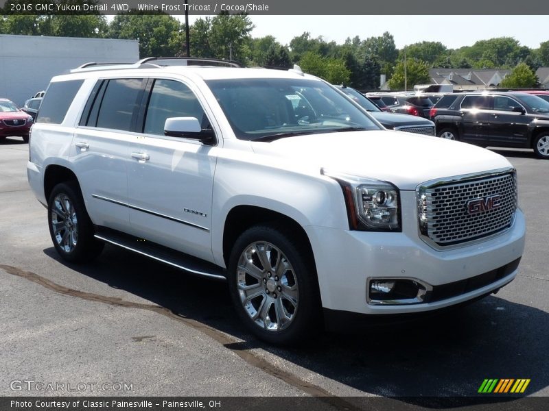 White Frost Tricoat / Cocoa/Shale 2016 GMC Yukon Denali 4WD