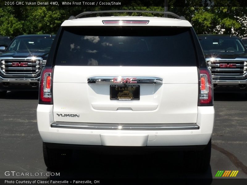 White Frost Tricoat / Cocoa/Shale 2016 GMC Yukon Denali 4WD