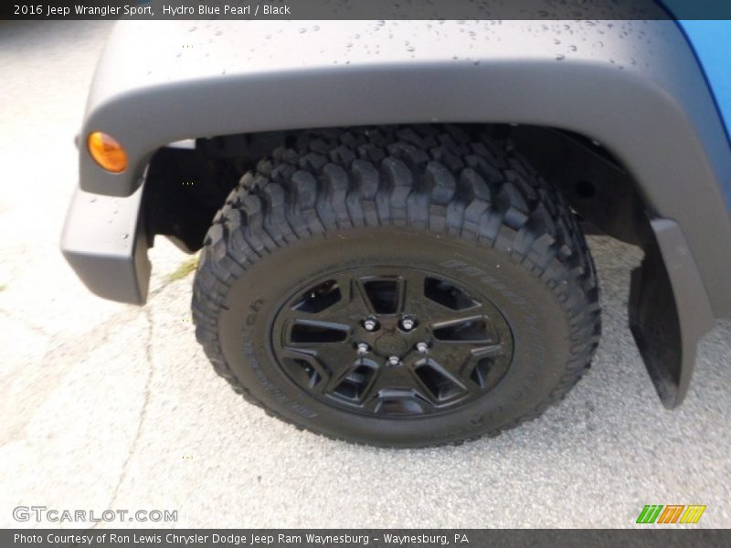 Hydro Blue Pearl / Black 2016 Jeep Wrangler Sport