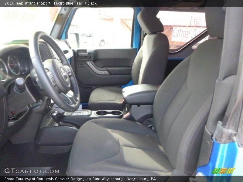 Hydro Blue Pearl / Black 2016 Jeep Wrangler Sport
