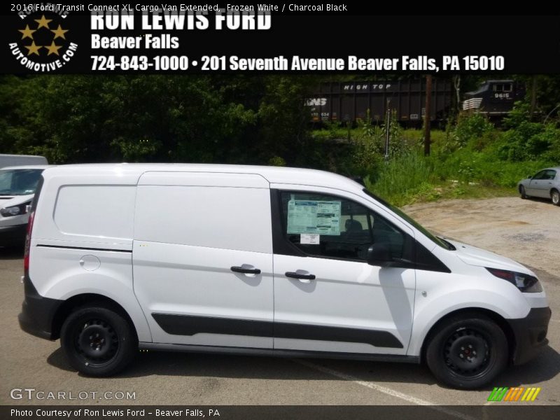 Frozen White / Charcoal Black 2016 Ford Transit Connect XL Cargo Van Extended
