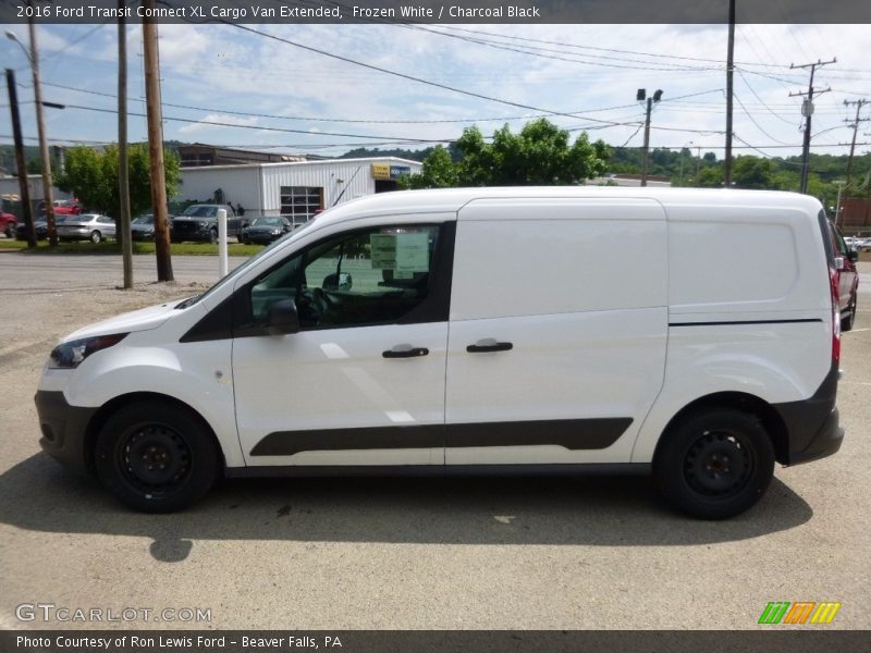 Frozen White / Charcoal Black 2016 Ford Transit Connect XL Cargo Van Extended