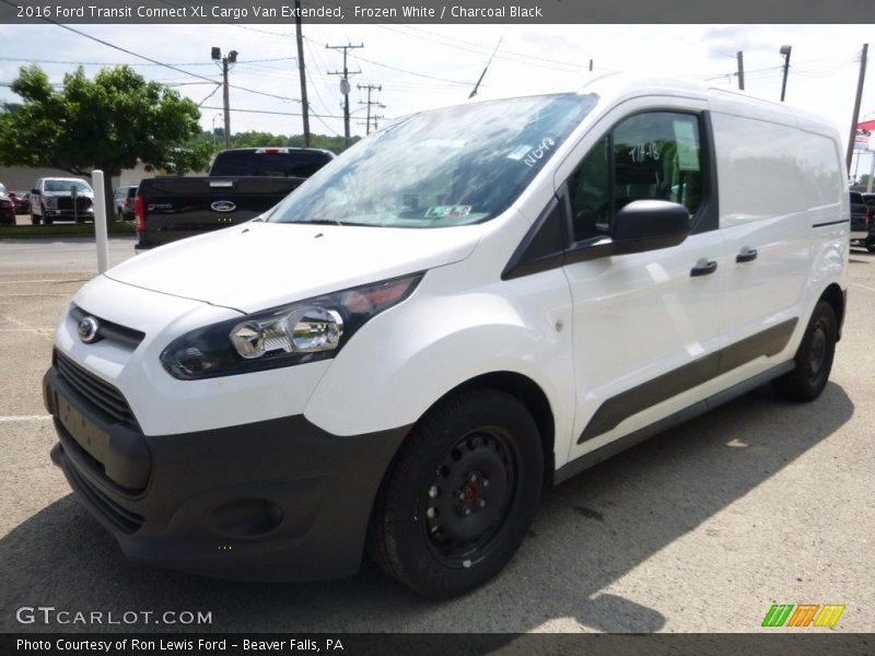 Frozen White / Charcoal Black 2016 Ford Transit Connect XL Cargo Van Extended