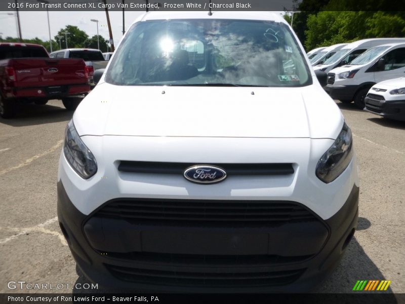 Frozen White / Charcoal Black 2016 Ford Transit Connect XL Cargo Van Extended