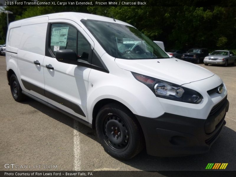 Frozen White / Charcoal Black 2016 Ford Transit Connect XL Cargo Van Extended