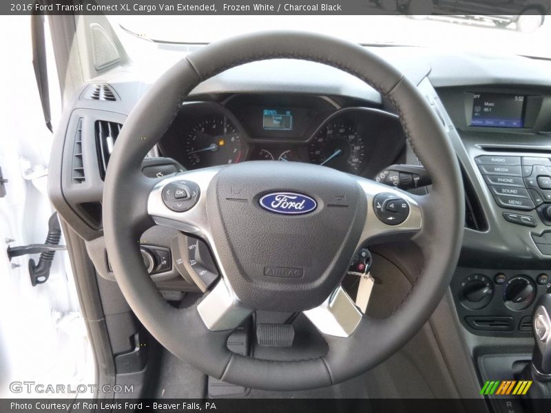 Frozen White / Charcoal Black 2016 Ford Transit Connect XL Cargo Van Extended