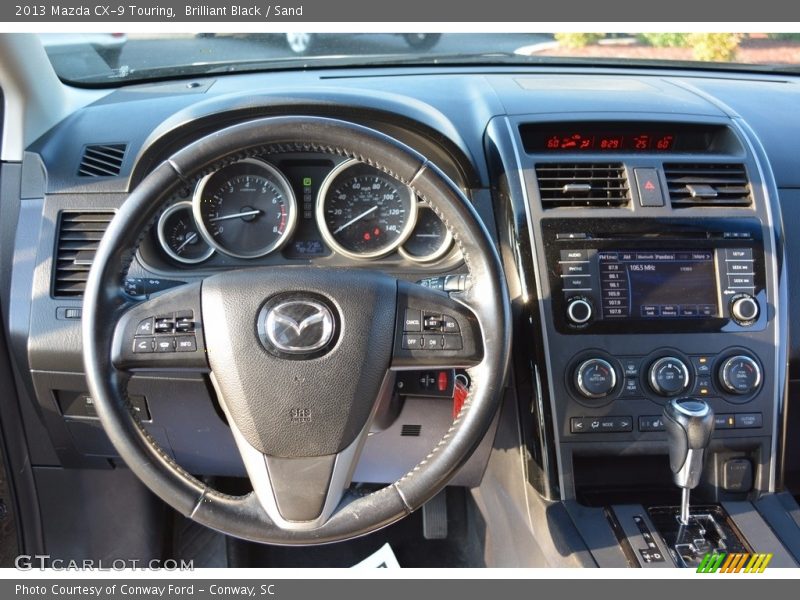 Brilliant Black / Sand 2013 Mazda CX-9 Touring
