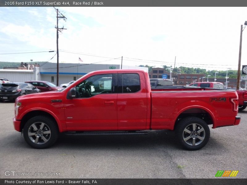 Race Red / Black 2016 Ford F150 XLT SuperCab 4x4