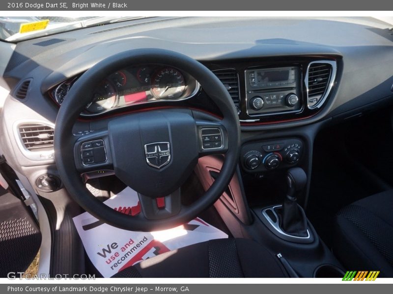 Bright White / Black 2016 Dodge Dart SE