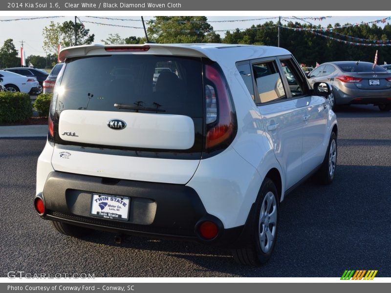 Clear White / Black Diamond Woven Cloth 2014 Kia Soul 1.6