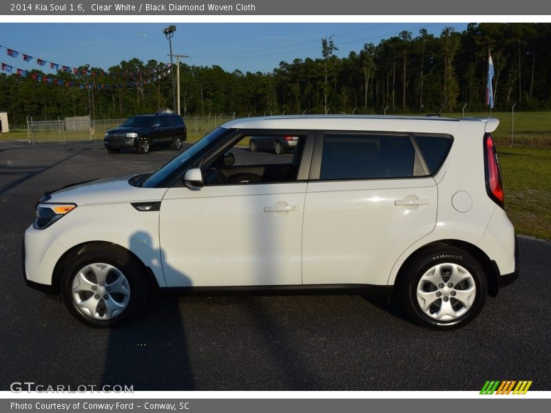 Clear White / Black Diamond Woven Cloth 2014 Kia Soul 1.6