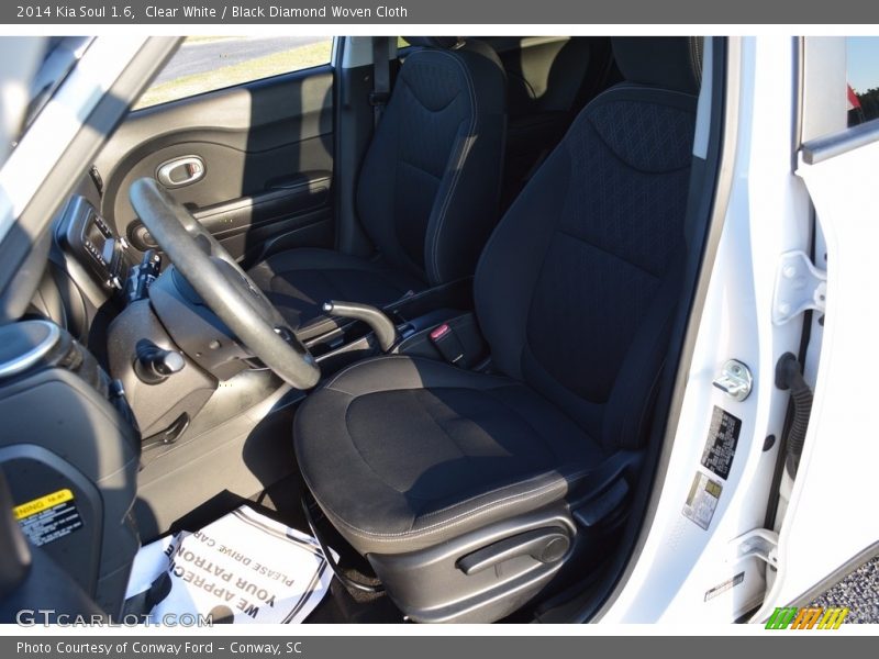 Clear White / Black Diamond Woven Cloth 2014 Kia Soul 1.6