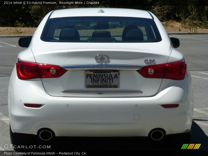 Moonlight White / Graphite 2014 Infiniti Q 50 Hybrid Premium