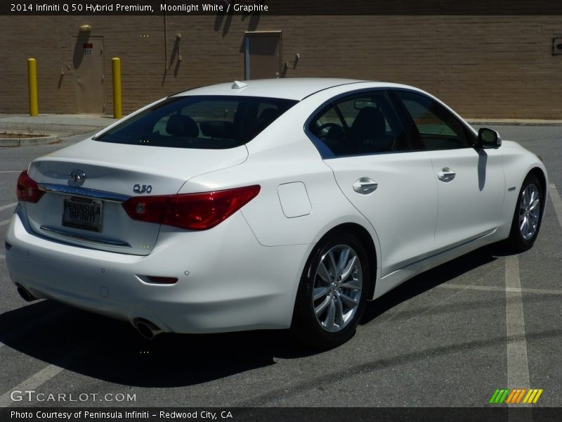 Moonlight White / Graphite 2014 Infiniti Q 50 Hybrid Premium