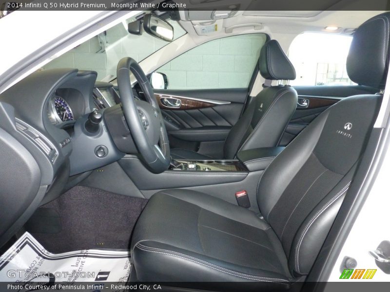 Moonlight White / Graphite 2014 Infiniti Q 50 Hybrid Premium
