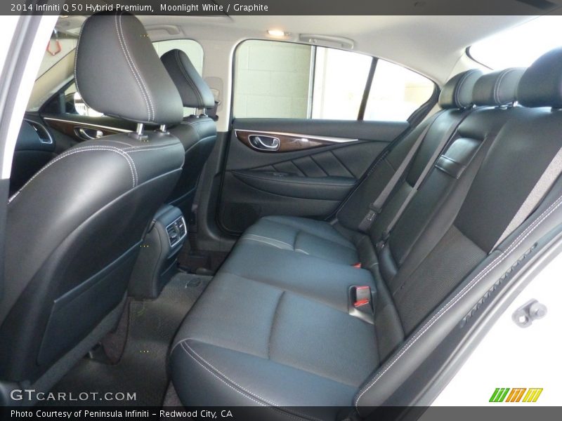 Moonlight White / Graphite 2014 Infiniti Q 50 Hybrid Premium
