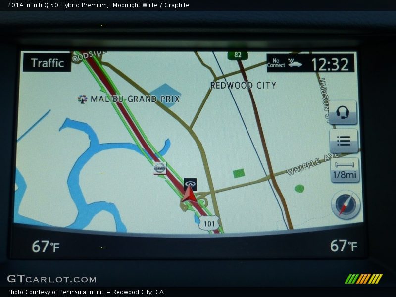 Moonlight White / Graphite 2014 Infiniti Q 50 Hybrid Premium