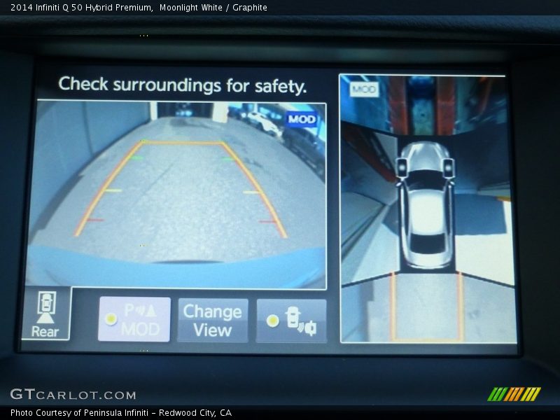 Moonlight White / Graphite 2014 Infiniti Q 50 Hybrid Premium