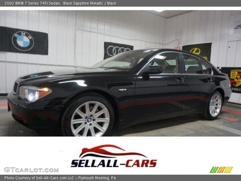 Black Sapphire Metallic / Black 2002 BMW 7 Series 745i Sedan