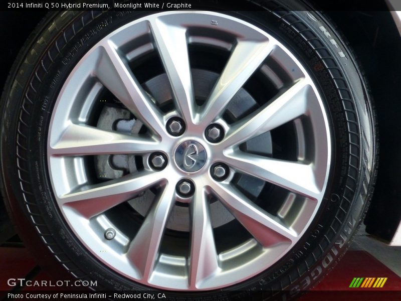 Moonlight White / Graphite 2014 Infiniti Q 50 Hybrid Premium