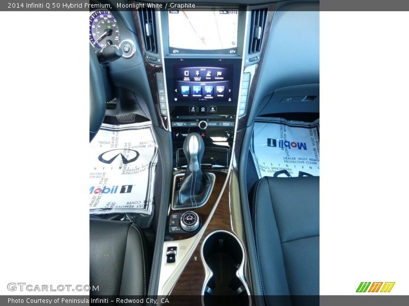 Moonlight White / Graphite 2014 Infiniti Q 50 Hybrid Premium