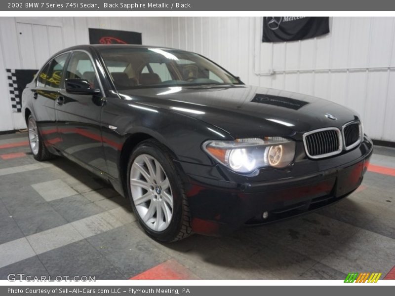 Black Sapphire Metallic / Black 2002 BMW 7 Series 745i Sedan