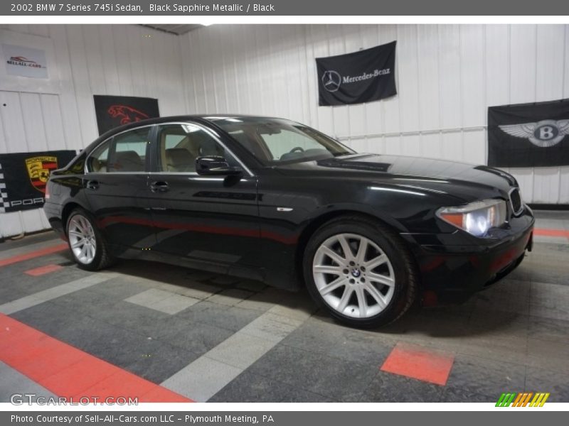 Black Sapphire Metallic / Black 2002 BMW 7 Series 745i Sedan