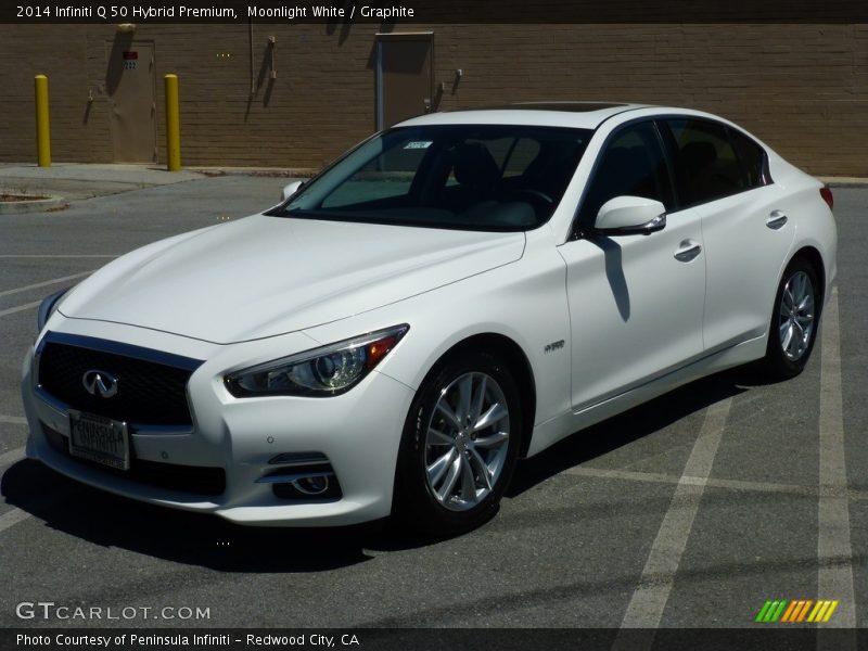 Moonlight White / Graphite 2014 Infiniti Q 50 Hybrid Premium