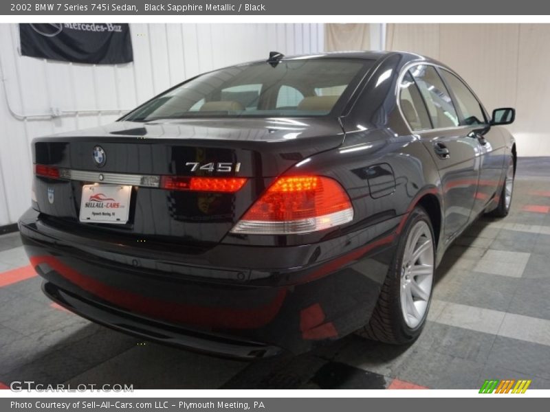 Black Sapphire Metallic / Black 2002 BMW 7 Series 745i Sedan