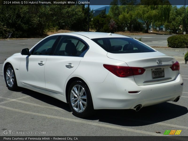 Moonlight White / Graphite 2014 Infiniti Q 50 Hybrid Premium