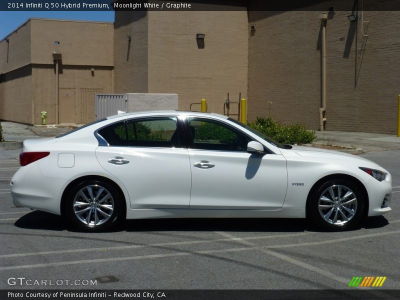 Moonlight White / Graphite 2014 Infiniti Q 50 Hybrid Premium