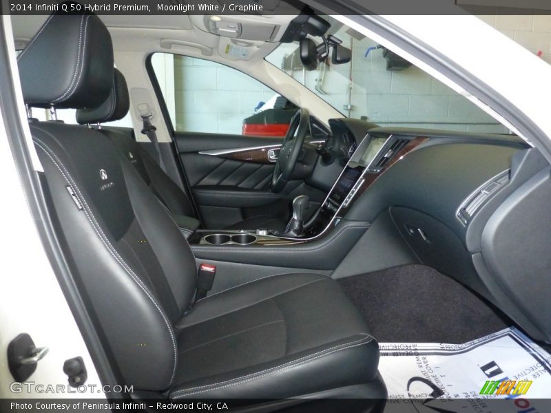 Moonlight White / Graphite 2014 Infiniti Q 50 Hybrid Premium
