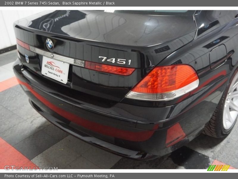 Black Sapphire Metallic / Black 2002 BMW 7 Series 745i Sedan
